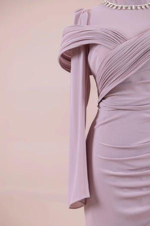 Charm Tesettür Abiye - FioraofDress - tesettur - abiye - Pudra - 36 - hijab - evening - dress