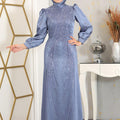 Cindy Tesettür Abiye Mavi - FioraofDress - tesettur - abiye - 48 - hijab - evening - dress