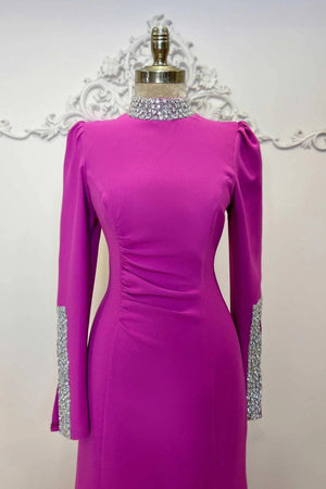 Clara Tesettür Abiye - FioraofDress - tesettur - abiye - 48 - FUŞYA - hijab - evening - dress