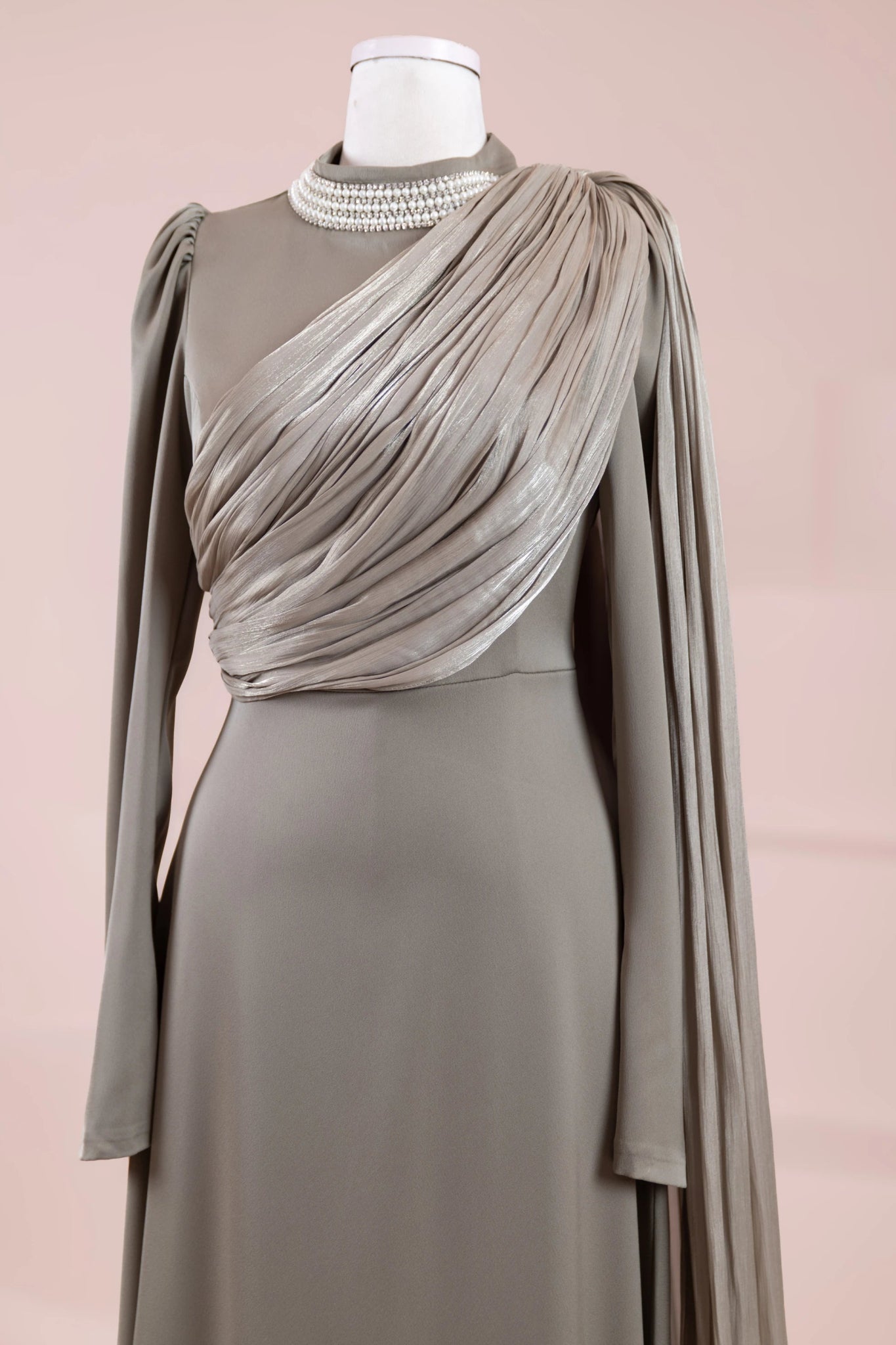 Daisy Tesettür Abiye - FioraofDress - tesettur - abiye - haki - 36 - hijab - evening - dress