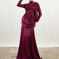 Damla Mürdüm Tesettür Abiye - FioraofDress - tesettur - abiye - 42 - Mürdüm - hijab - evening - dress