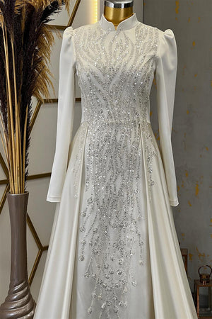 Damla Tesettür Abiye Ekru - FioraofDress - tesettur - abiye - 48 - hijab - evening - dress