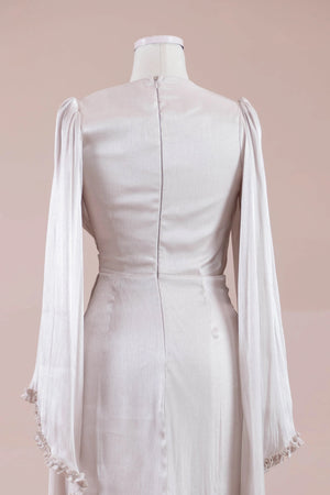 Dera Tesettür Abiye - FioraofDress - tesettur - abiye - Ekru - 38 - hijab - evening - dress