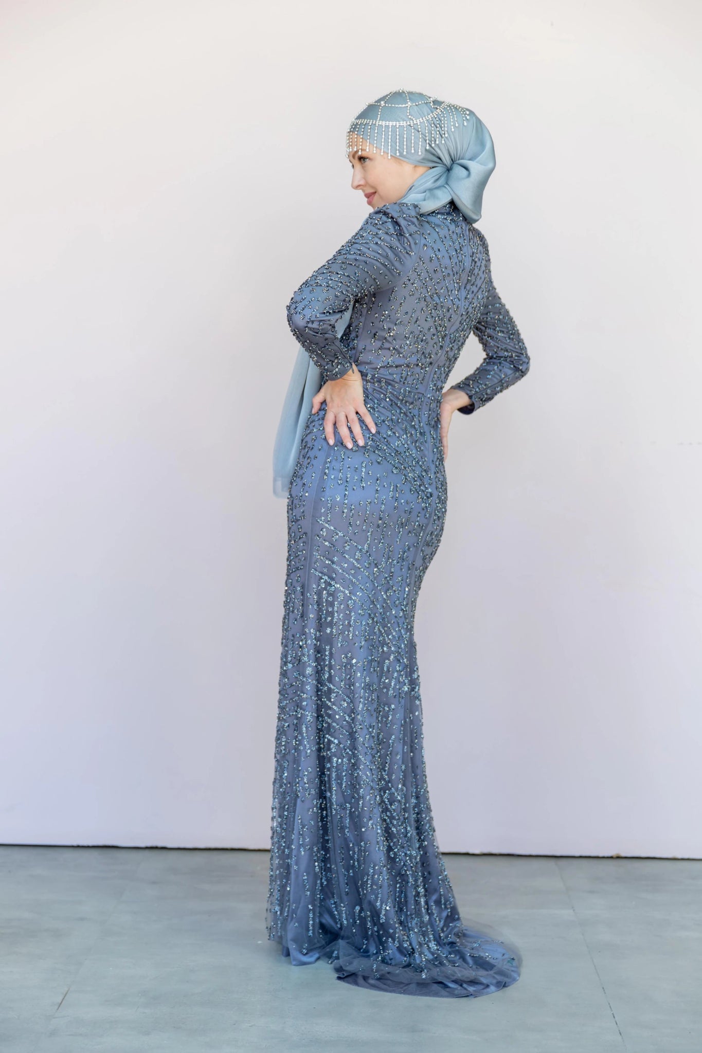 Diamont Tesettur Abiye - FioraofDress - tesettur - abiye - antrasitt - 36 - hijab - evening - dress