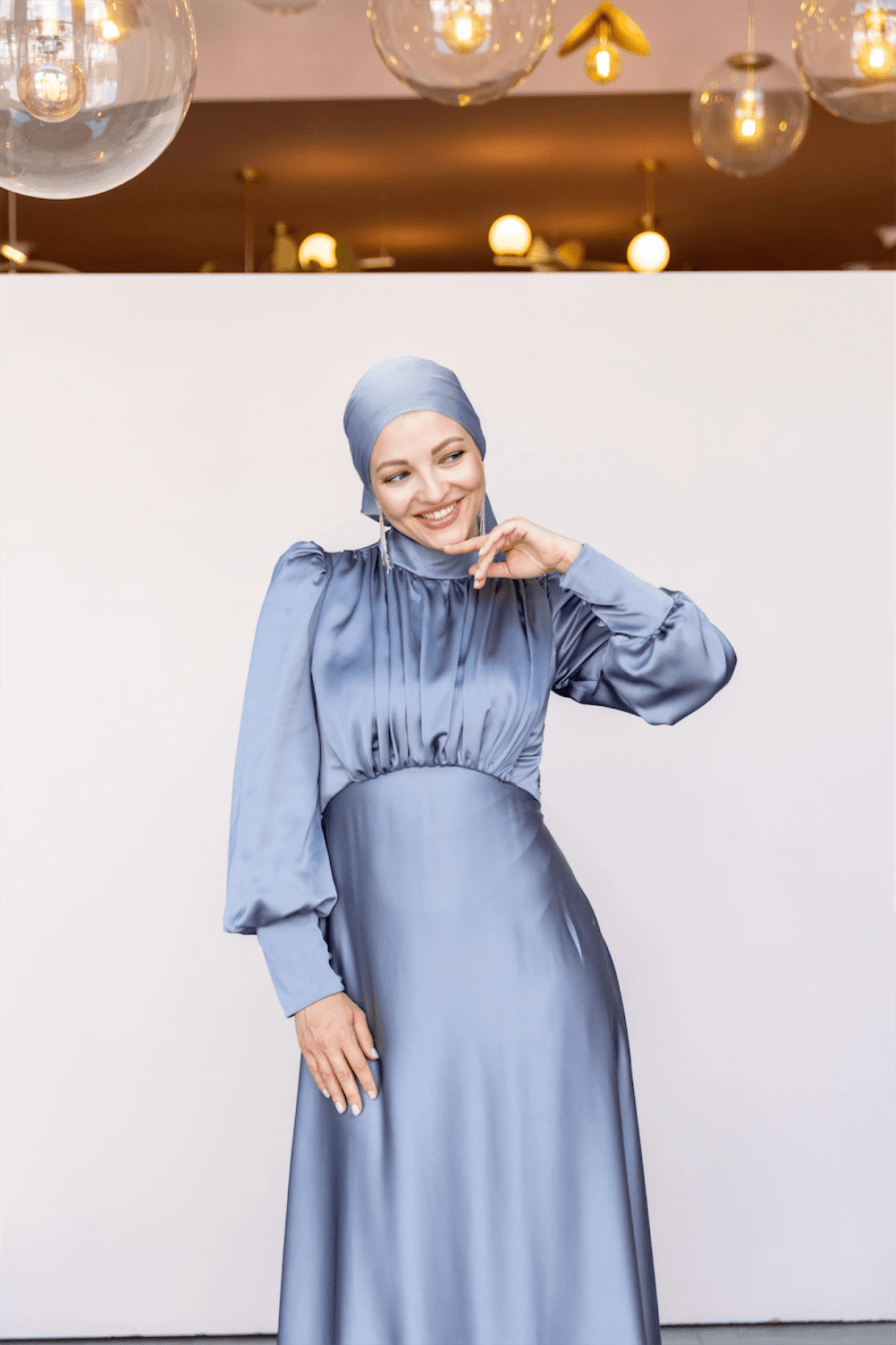Dilay Tesettür Abiye - Gri - FioraofDress - tesettur - abiye - 46 - Mavii - hijab - evening - dress