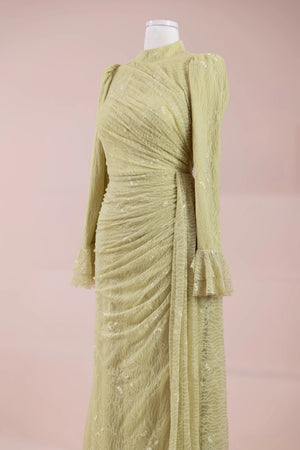 Dorey Tesettür Abiye - FioraofDress - tesettur - abiye - YAĞ YEŞİLİ - 38 - hijab - evening - dress