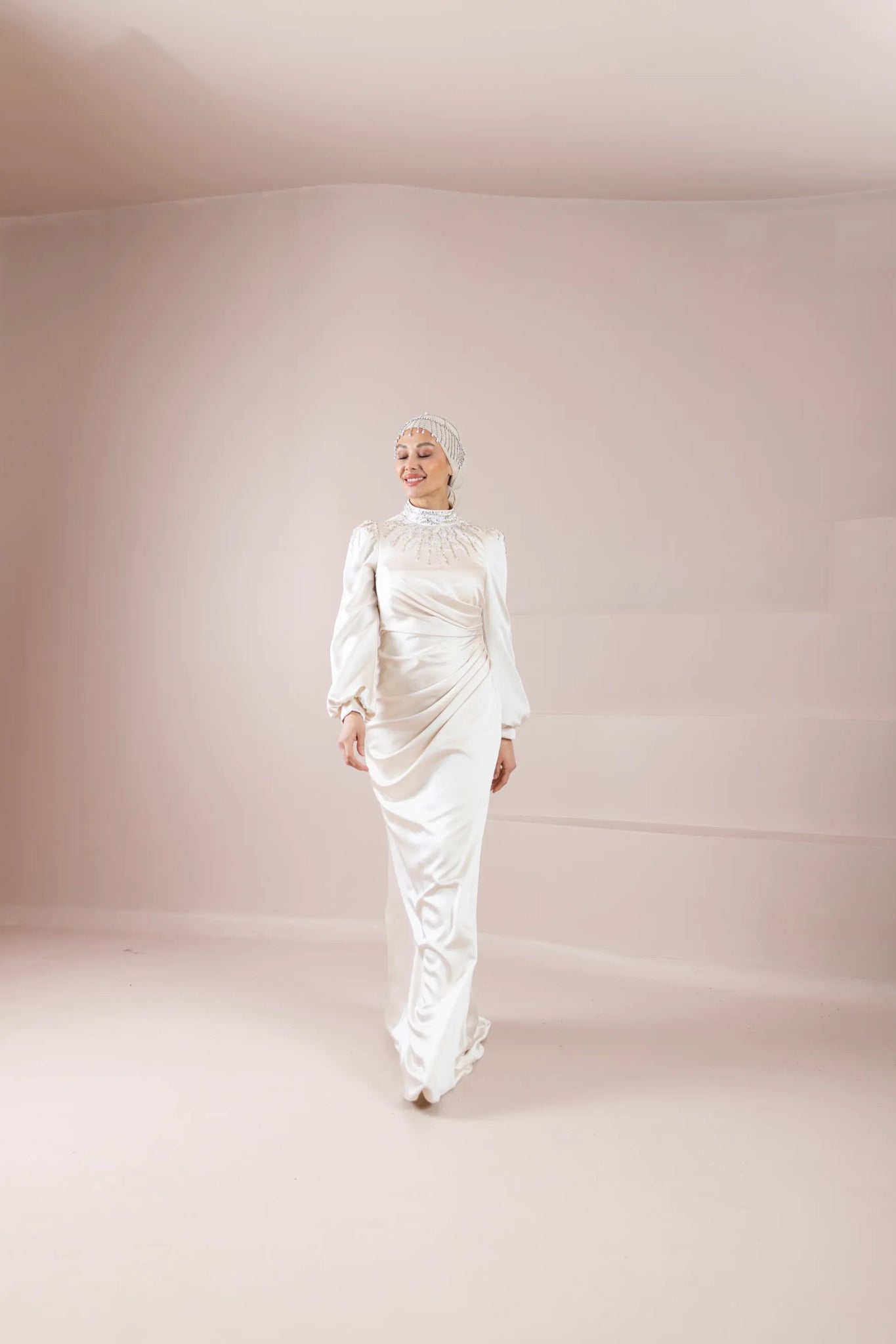 Duru Tesettür Abiye - FioraofDress - tesettur - abiye - Ekru - 38 - hijab - evening - dress