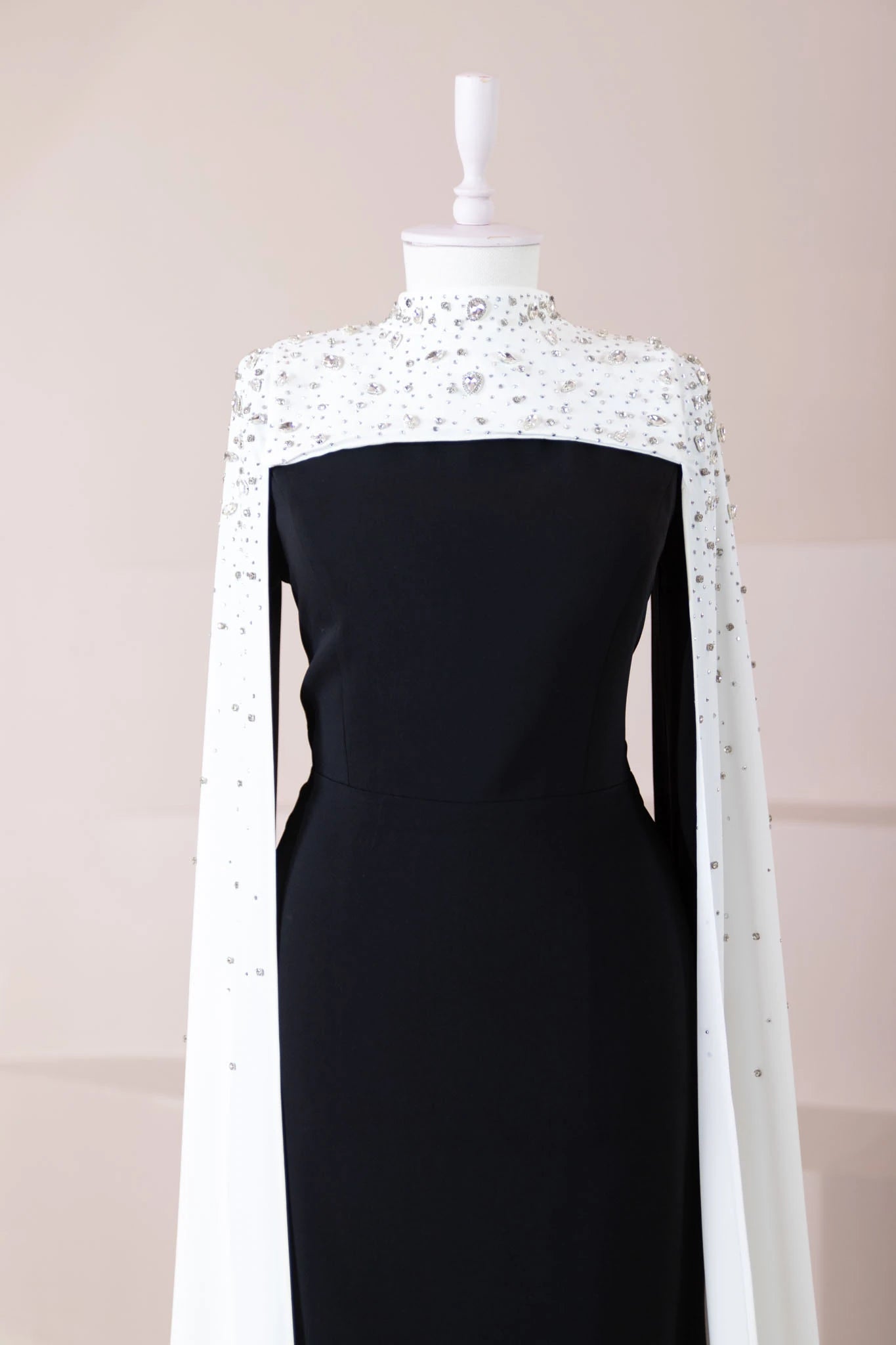 Düşes Tesettür Abiye - FioraofDress - tesettur - abiye - Siyah Beyaz - 36 - hijab - evening - dress