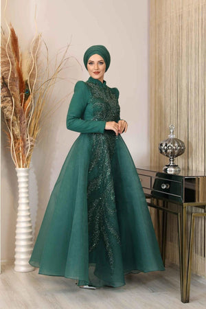 Efsun Tesettür Abiye - FioraofDress - tesettur - abiye - 54 - lacivert - hijab - evening - dress