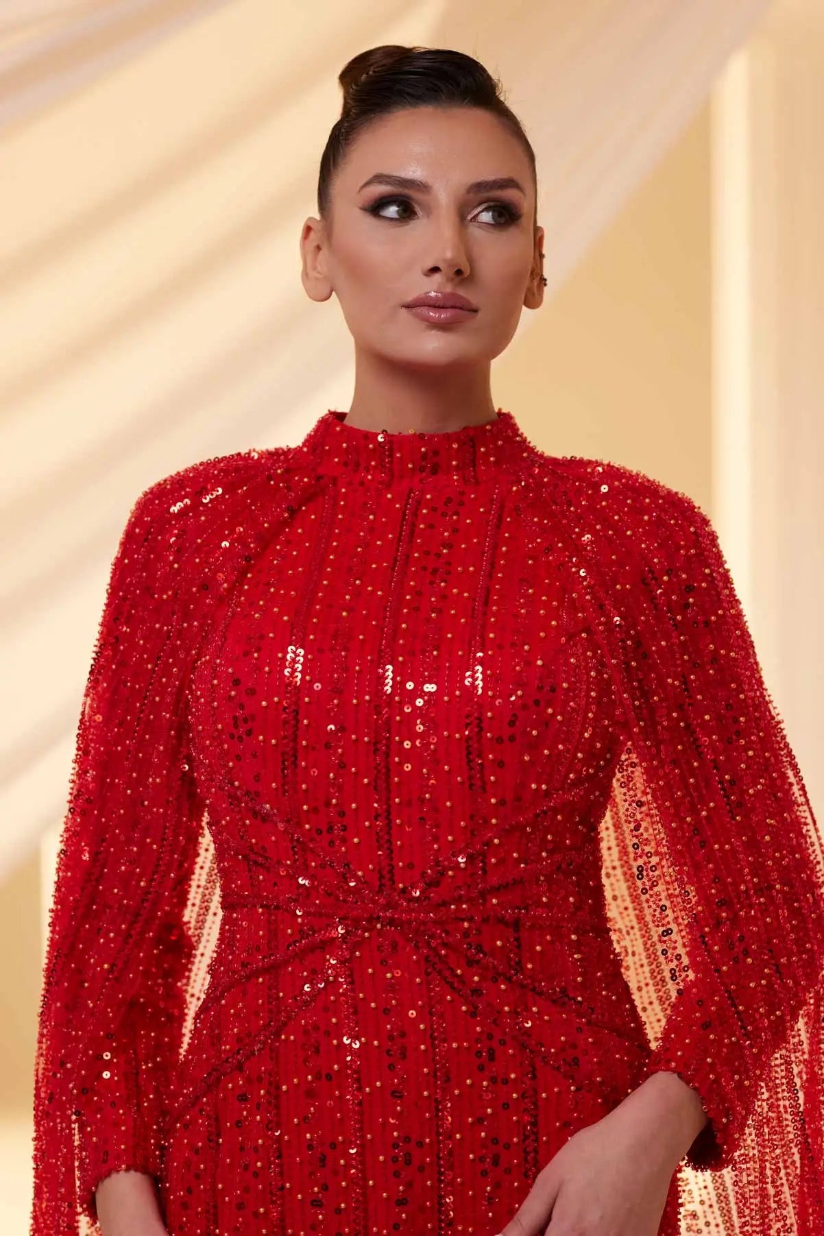 Efsun Tesettür Abiye - FioraofDress - tesettur - abiye - Kırmızı - 38 - hijab - evening - dress