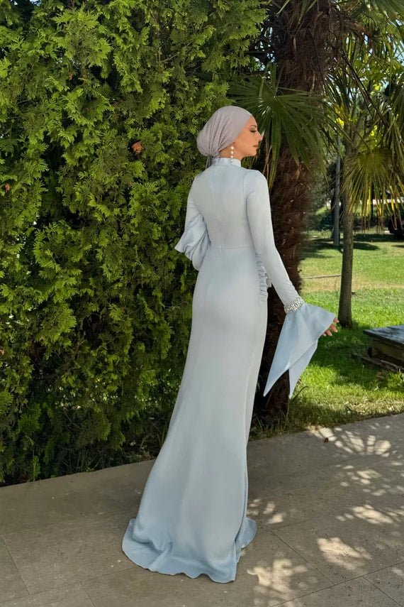 Ela Tesetür Abiye - FioraofDress - tesettur - abiye - 36 - BEBE MAVİSİ - hijab - evening - dress