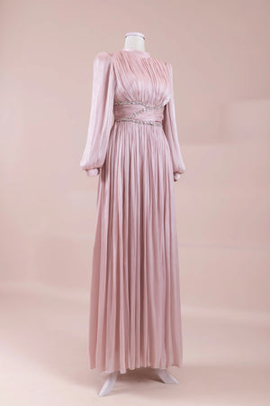 Elin Tesettür Abiye - FioraofDress - tesettur - abiye - Pudra - 38 - hijab - evening - dress