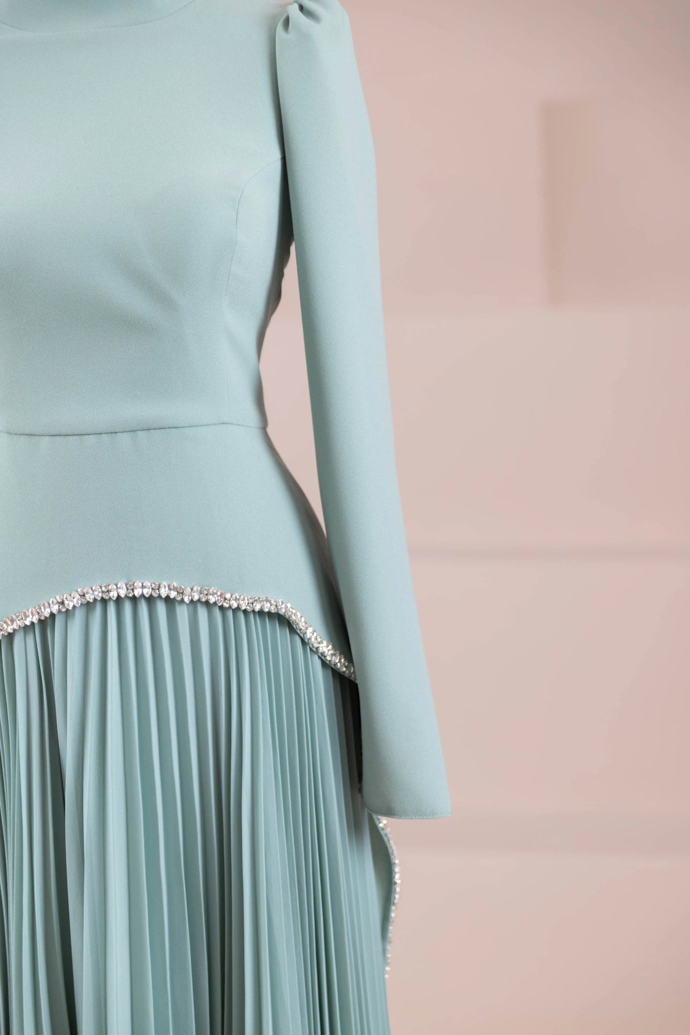 Elise Tesettür Abiye - FioraofDress - tesettur - abiye - mint - 38 - hijab - evening - dress