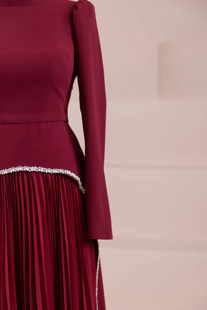 Elise Tesettür Abiye - FioraofDress - tesettur - abiye - BORDO - 38 - hijab - evening - dress