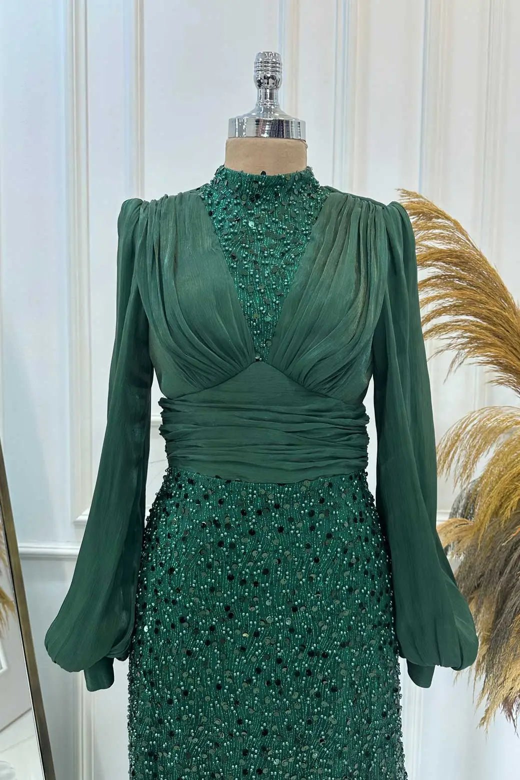 Ella Tesettür Abiye - FioraofDress - tesettur - abiye - zümrüt - 38 - hijab - evening - dress