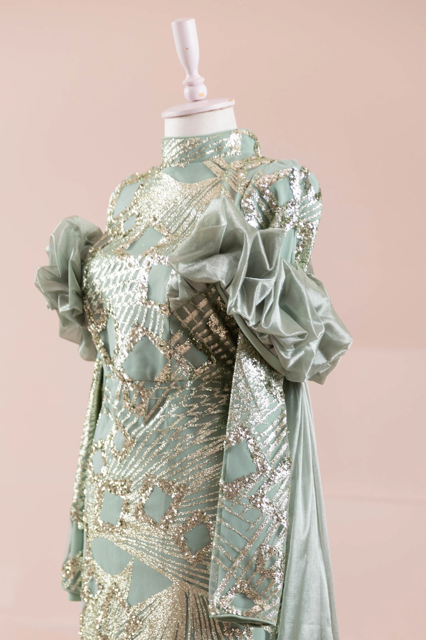 Eloura Tesettür Abiye - FioraofDress - tesettur - abiye - haki - 38 - hijab - evening - dress