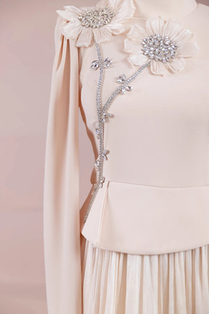 Elya Tesettür Abiye - FioraofDress - tesettur - abiye - Somon - 38 - hijab - evening - dress