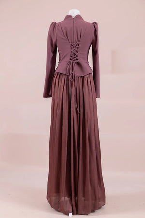 Elya Tesettür Abiye - FioraofDress - tesettur - abiye - bery burgundy - 38 - hijab - evening - dress