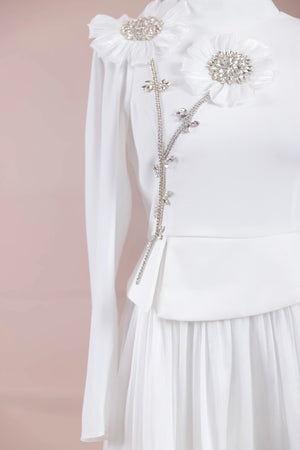 Elya Tesettür Abiye - FioraofDress - tesettur - abiye - Beyaz - 38 - hijab - evening - dress