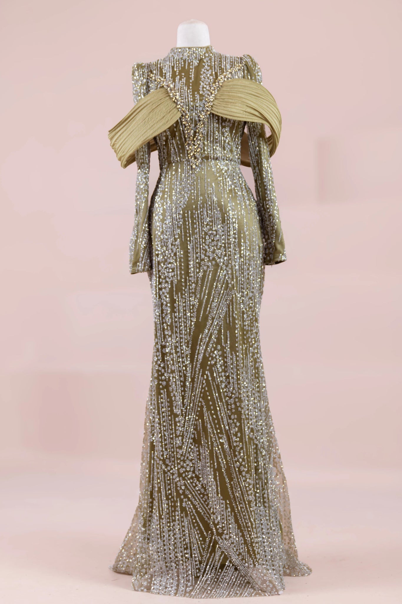 Empress Tesettür Abiye - FioraofDress - tesettur - abiye - YAĞ YEŞİLİ - 36 - hijab - evening - dress