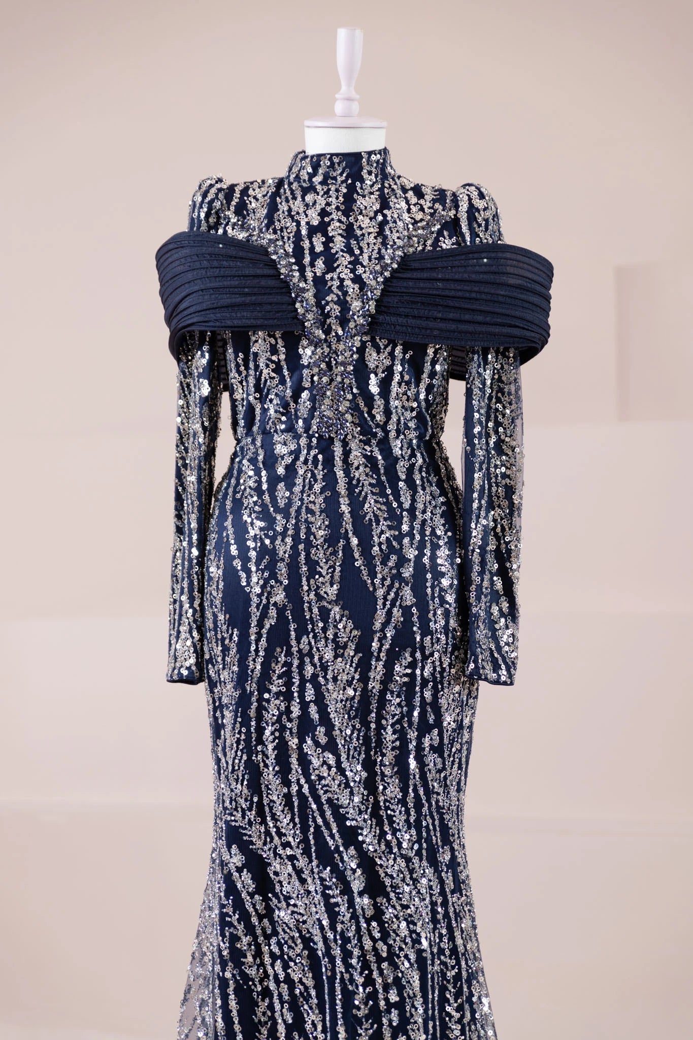 Empress Tesettür Abiye - FioraofDress - tesettur - abiye - LACİVERT - 36 - hijab - evening - dress