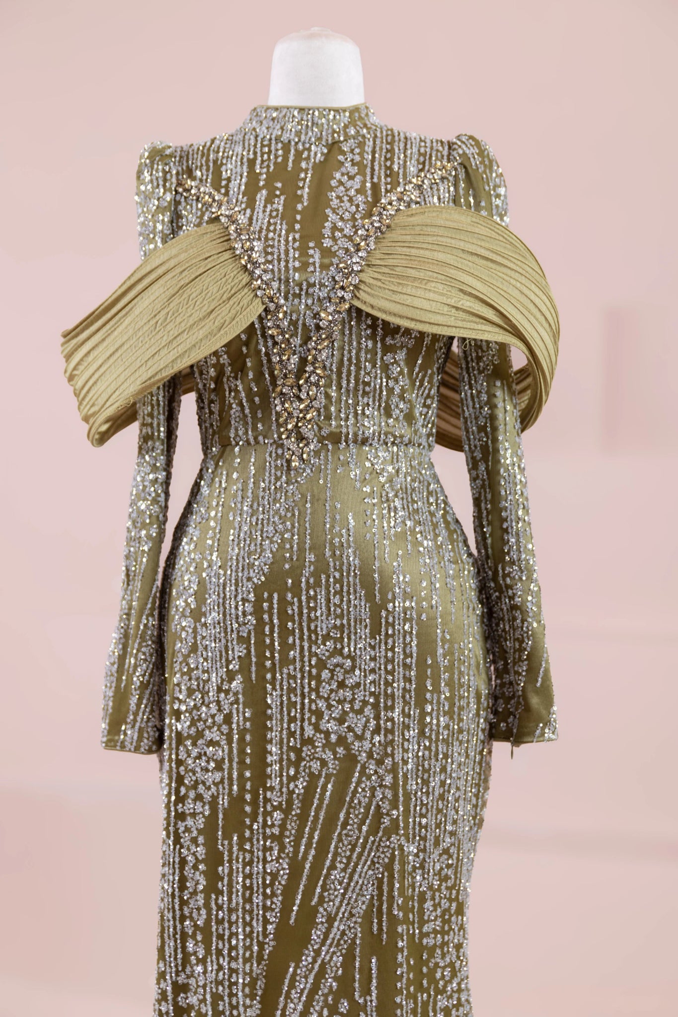 Empress Tesettür Abiye - FioraofDress - tesettur - abiye - YAĞ YEŞİLİ - 36 - hijab - evening - dress