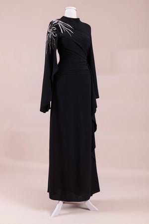 Enva Tesetür Abiye - FioraofDress - tesettur - abiye - Siyahh - 38 - hijab - evening - dress