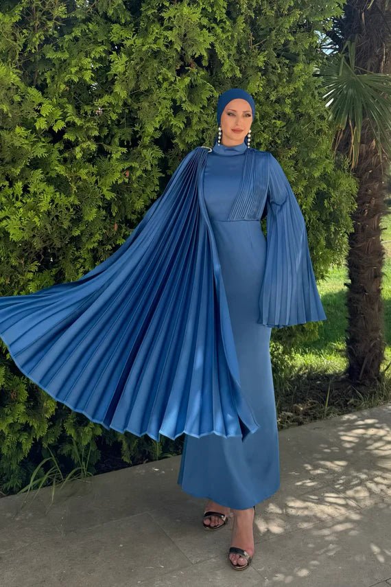 Esil Tesettür Abiye - FioraofDress - tesettur - abiye - indigo - 36 - hijab - evening - dress
