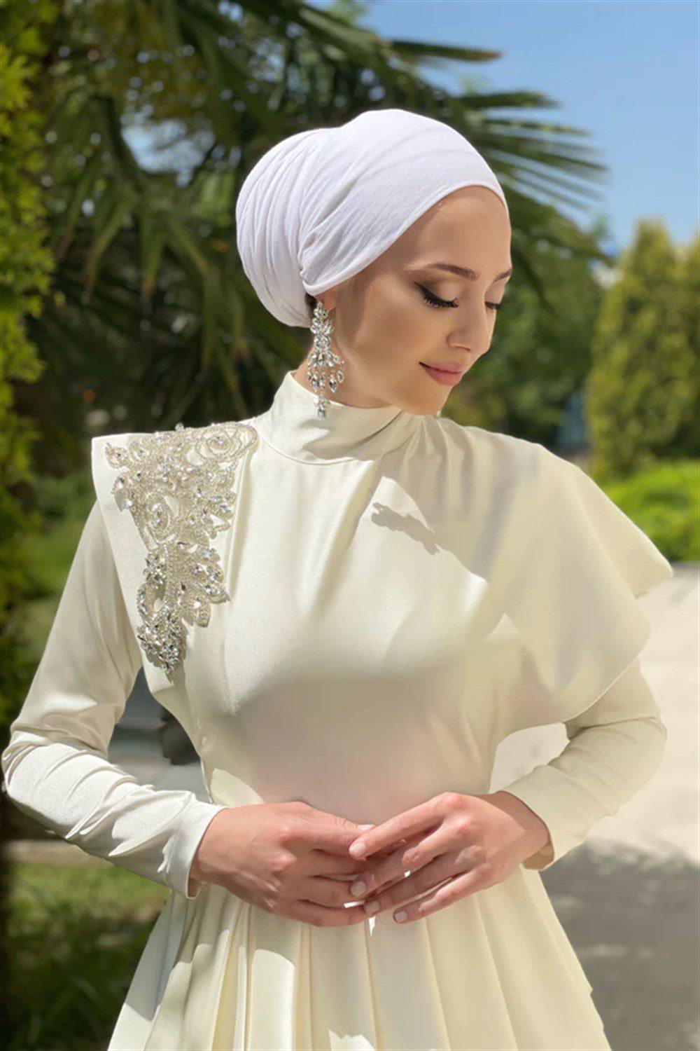 Esila Taşlı Tesettür Abiye - FioraofDress - tesettur - abiye - 42 - hijab - evening - dress