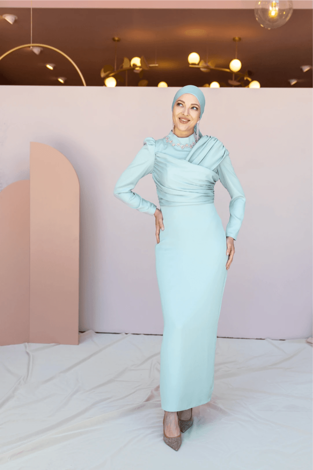 Esperanza Tesettür Abiye - FioraofDress - tesettur - abiye - 44 - mint - hijab - evening - dress