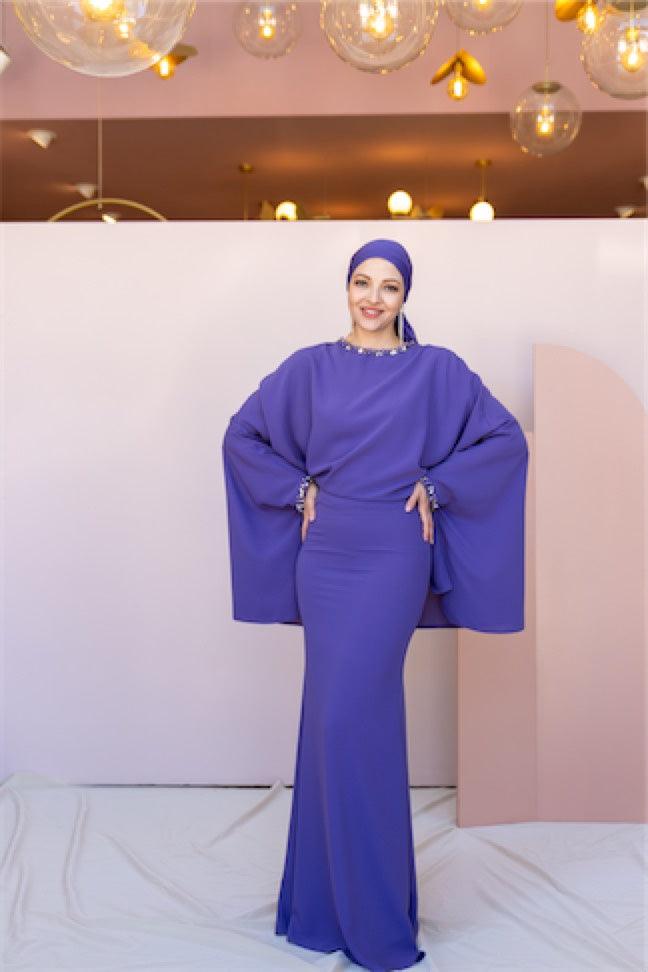 Eveline Tesettür Abiye - FioraofDress - tesettur - abiye - 44 - LİLAA - hijab - evening - dress