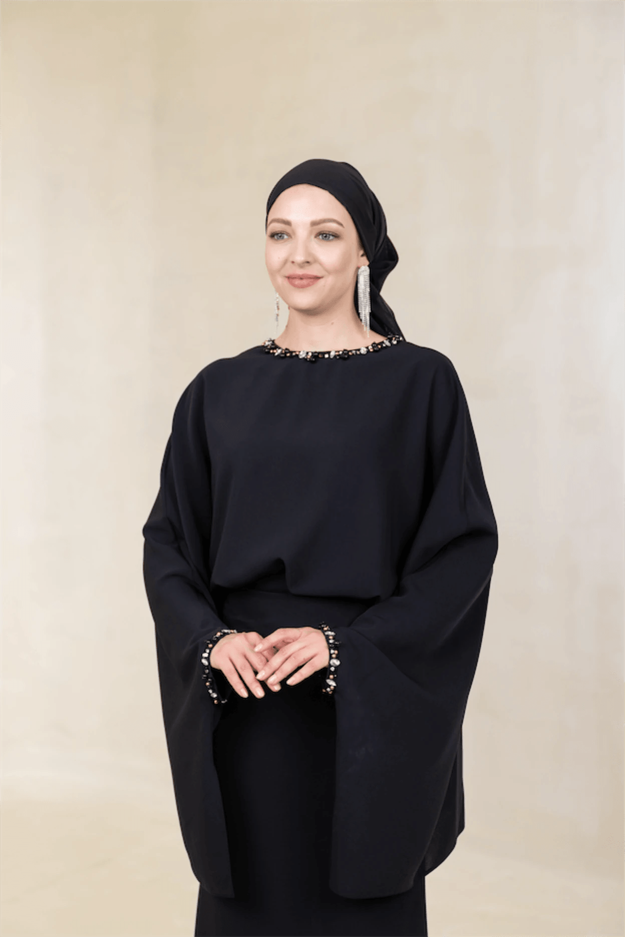 Eveline Tesettür Abiye - FioraofDress - tesettur - abiye - 44 - Siyahh - hijab - evening - dress