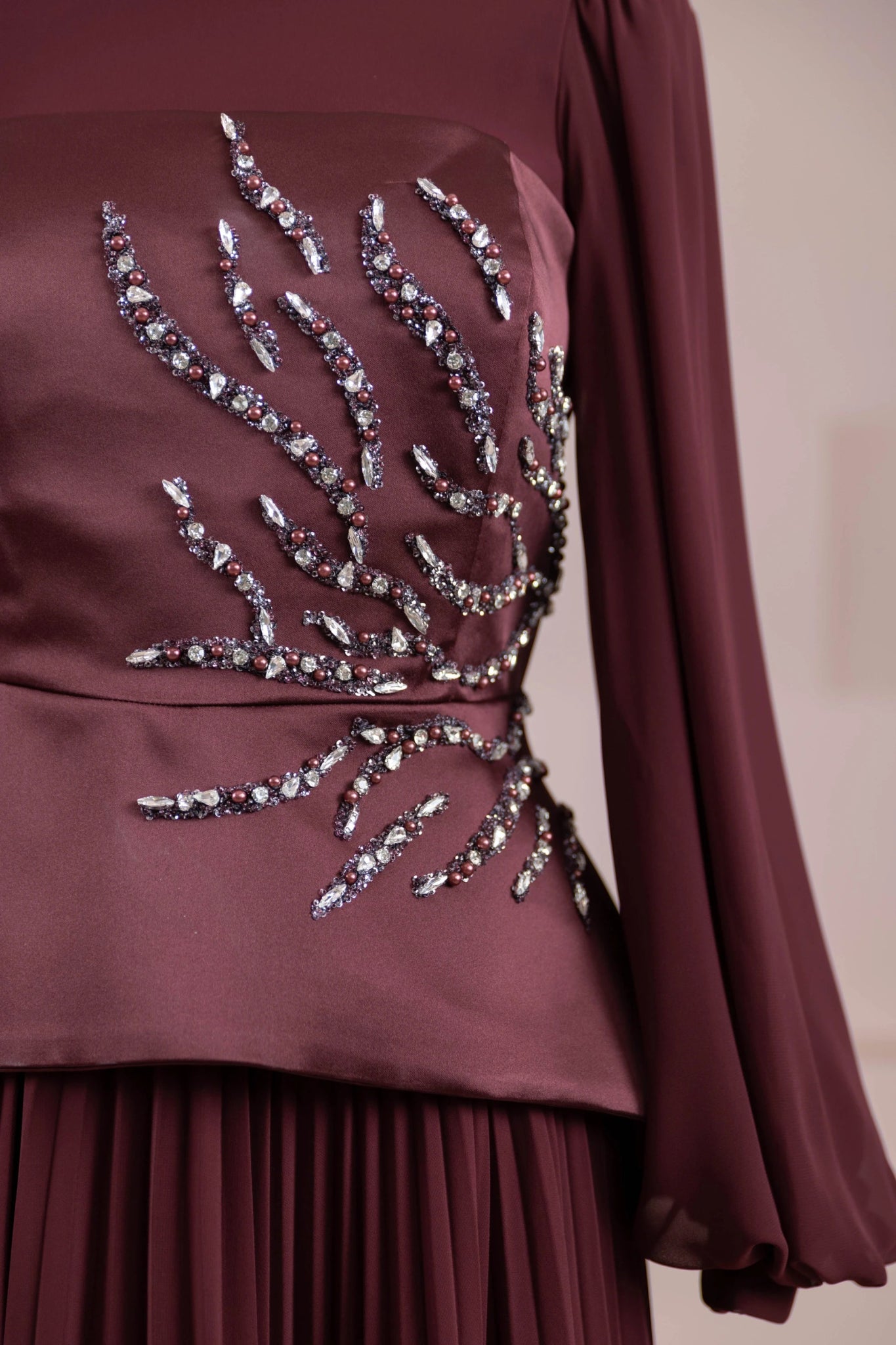 Eyla Tesettür Abiye - FioraofDress - tesettur - abiye - bery burgundy - 36 - hijab - evening - dress