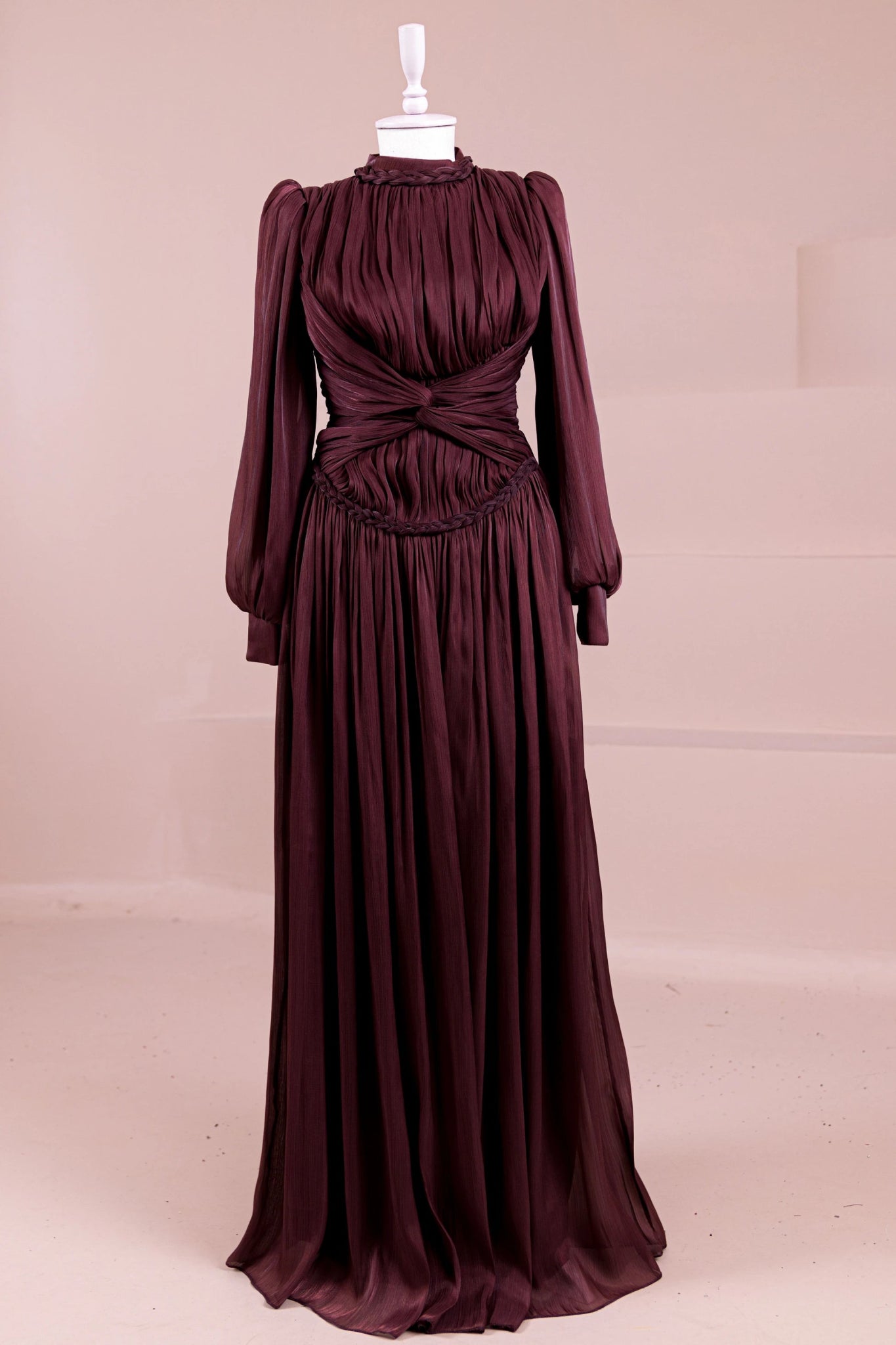 Faelyn Tesettür Abiye - FioraofDress - tesettur - abiye - bery burgundy - 38 - hijab - evening - dress