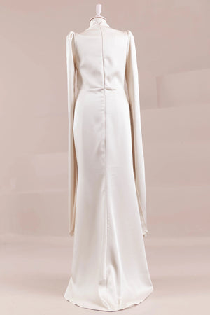 Faris Tesettür Abiye - FioraofDress - tesettur - abiye - krem - 38 - hijab - evening - dress