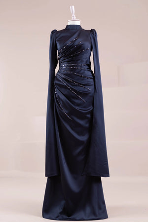 Faris Tesettür Abiye - FioraofDress - tesettur - abiye - lacivert - 38 - hijab - evening - dress