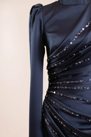 Faris Tesettür Abiye - FioraofDress - tesettur - abiye - lacivert - 38 - hijab - evening - dress