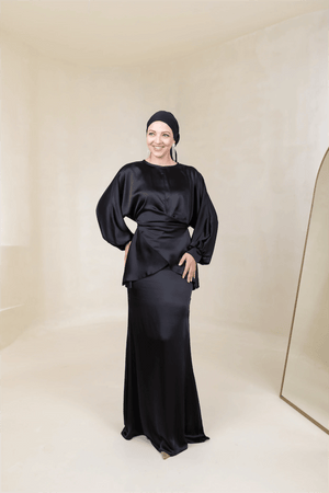 Felicita Tesettür Abiye - FioraofDress - tesettur - abiye - 44 - Siyahh - hijab - evening - dress