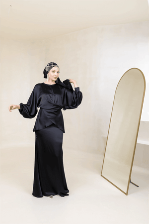 Felicita Tesettür Abiye - FioraofDress - tesettur - abiye - 44 - Siyahh - hijab - evening - dress