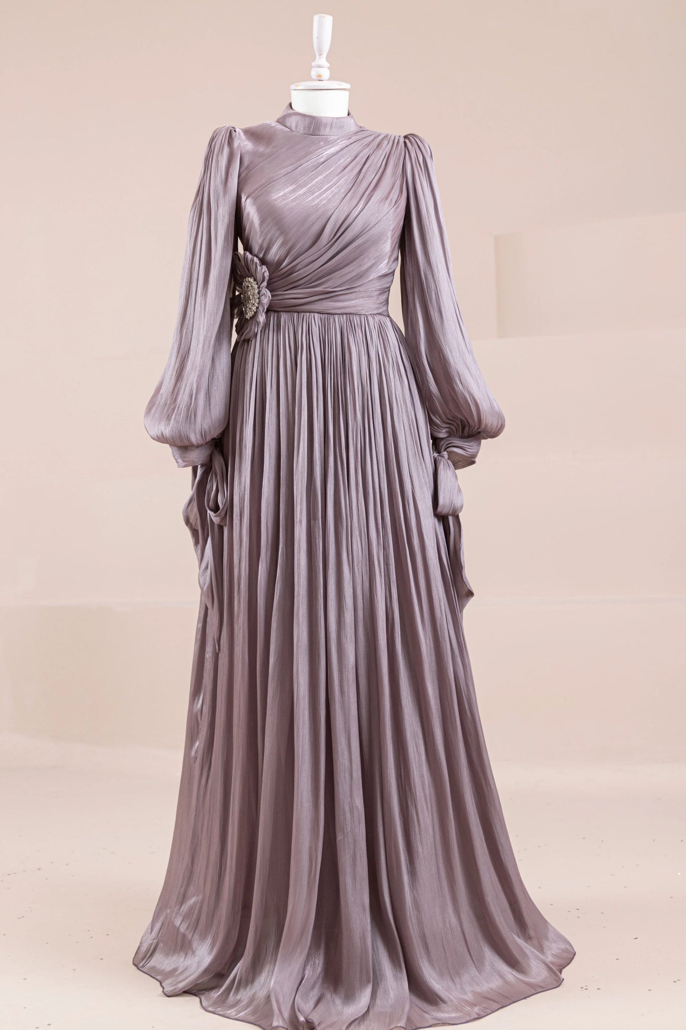 Flora Tesettür Abiye - FioraofDress - tesettur - abiye - Morr - 38 - hijab - evening - dress