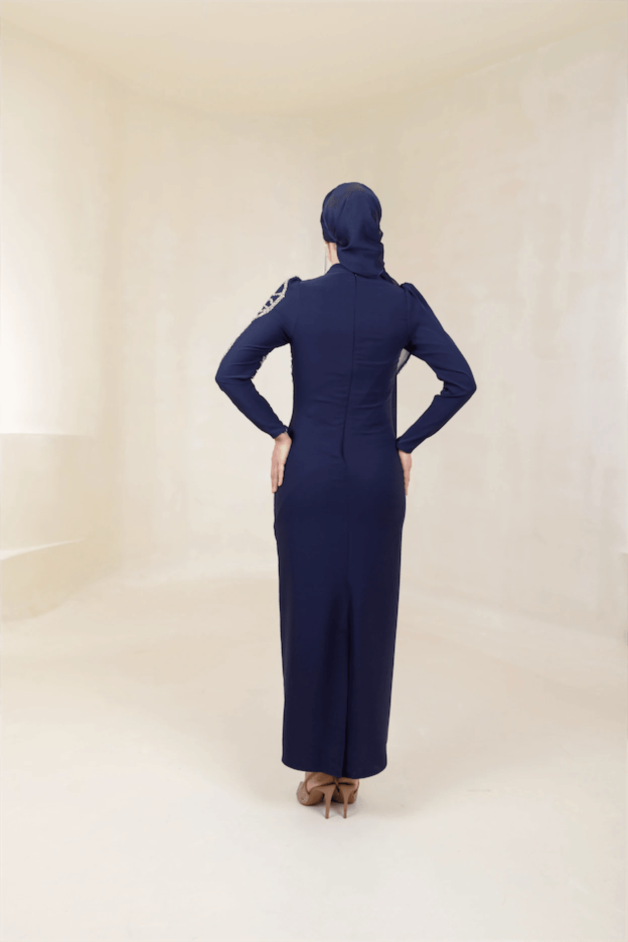 Gaia Tesettür Abiye - FioraofDress - tesettur - abiye - 48 - lacivert - hijab - evening - dress