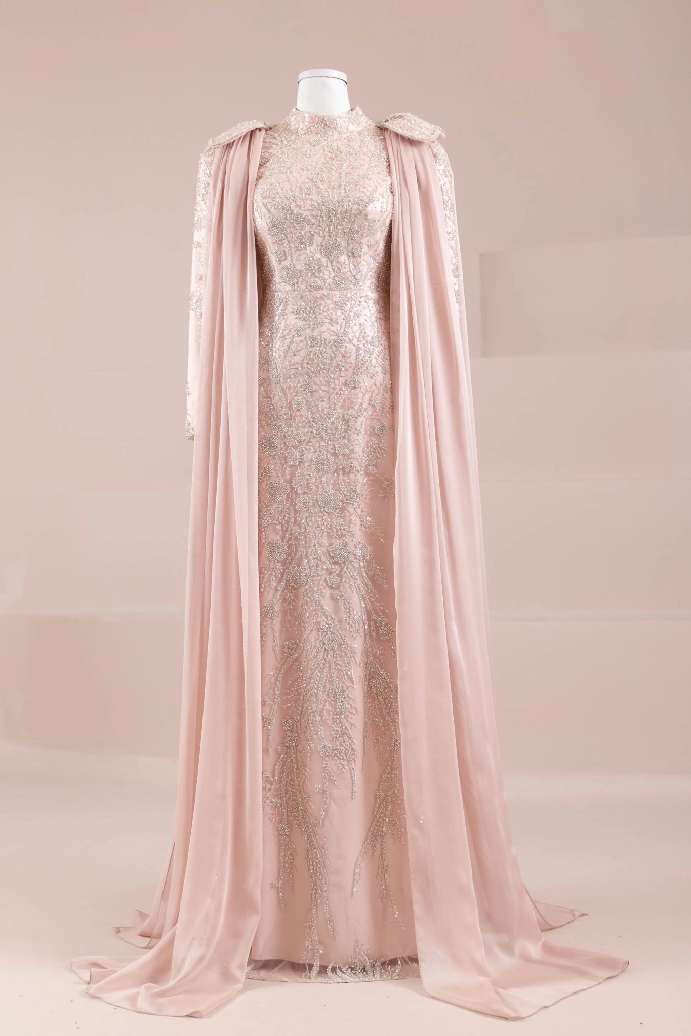 Glam Tesettür Abiye - FioraofDress - tesettur - abiye - Pudra - 38 - hijab - evening - dress