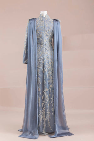 Glam Tesettür Abiye - FioraofDress - tesettur - abiye - Mavii - 38 - hijab - evening - dress