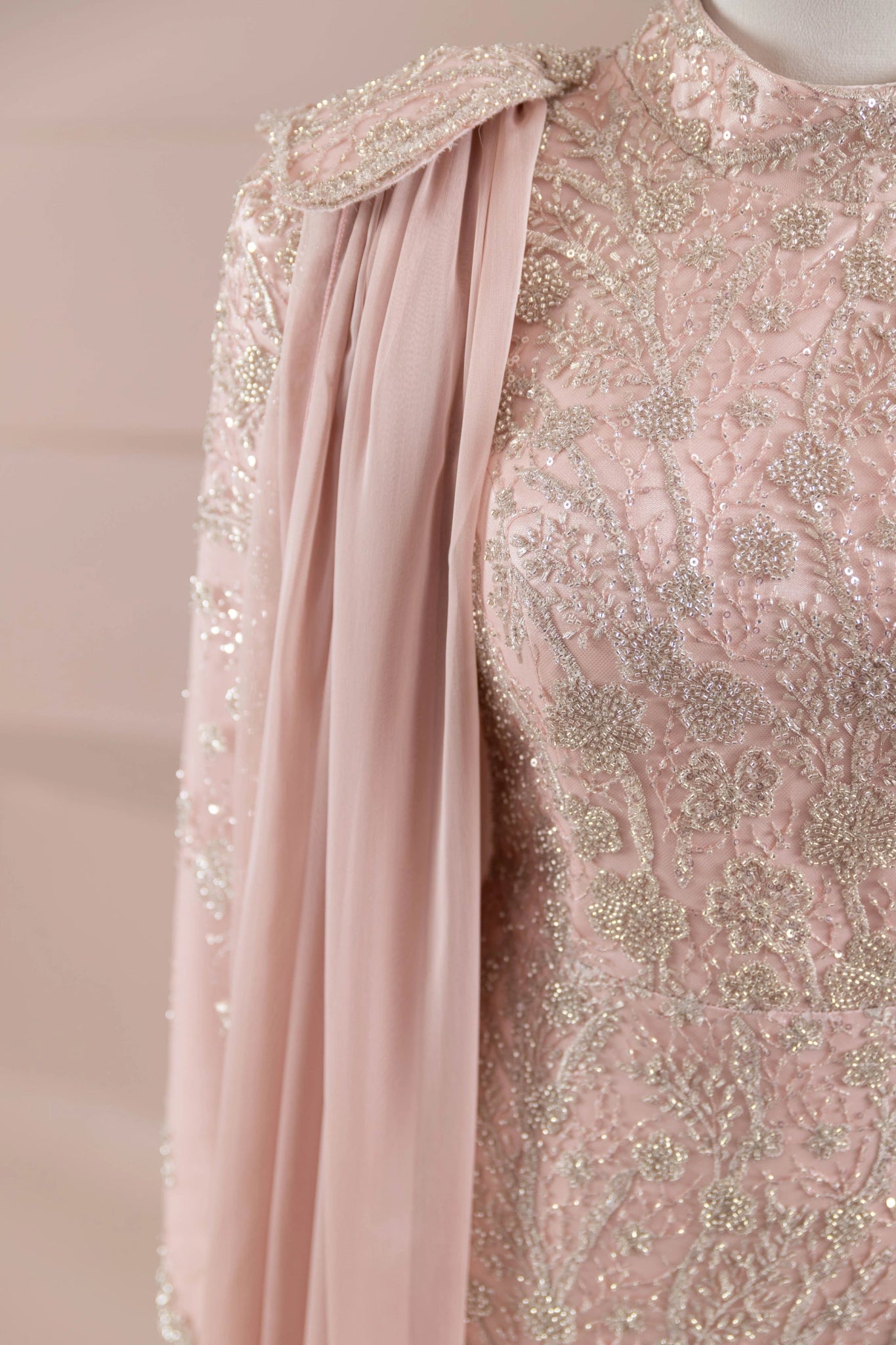 Glam Tesettür Abiye - FioraofDress - tesettur - abiye - Pudra - 38 - hijab - evening - dress