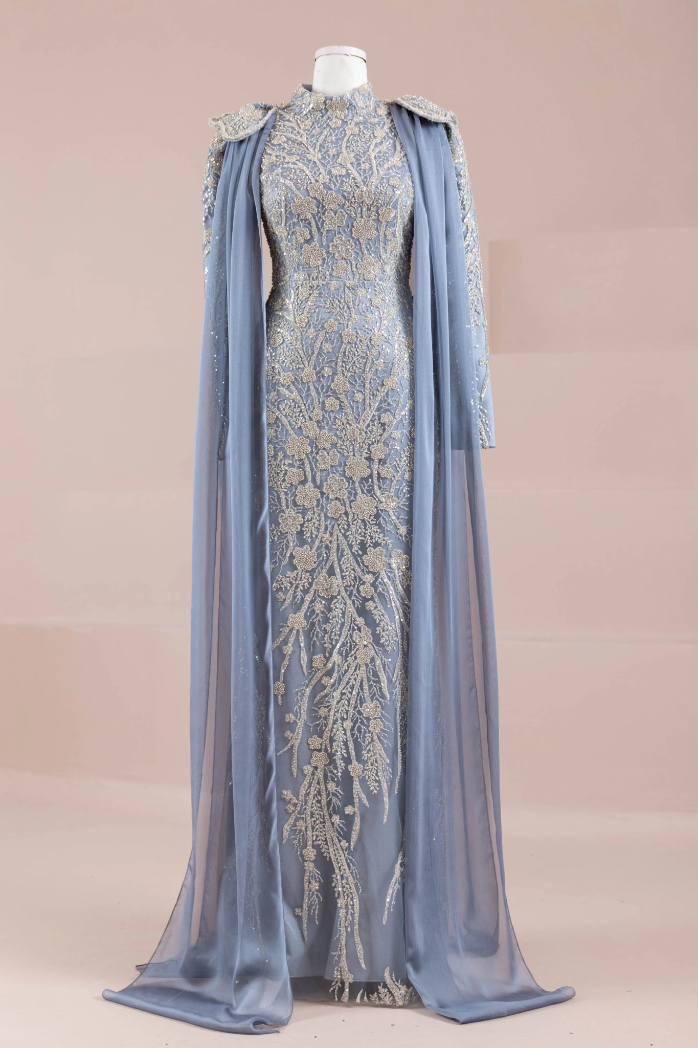 Glam Tesettür Abiye - FioraofDress - tesettur - abiye - Mavii - 38 - hijab - evening - dress