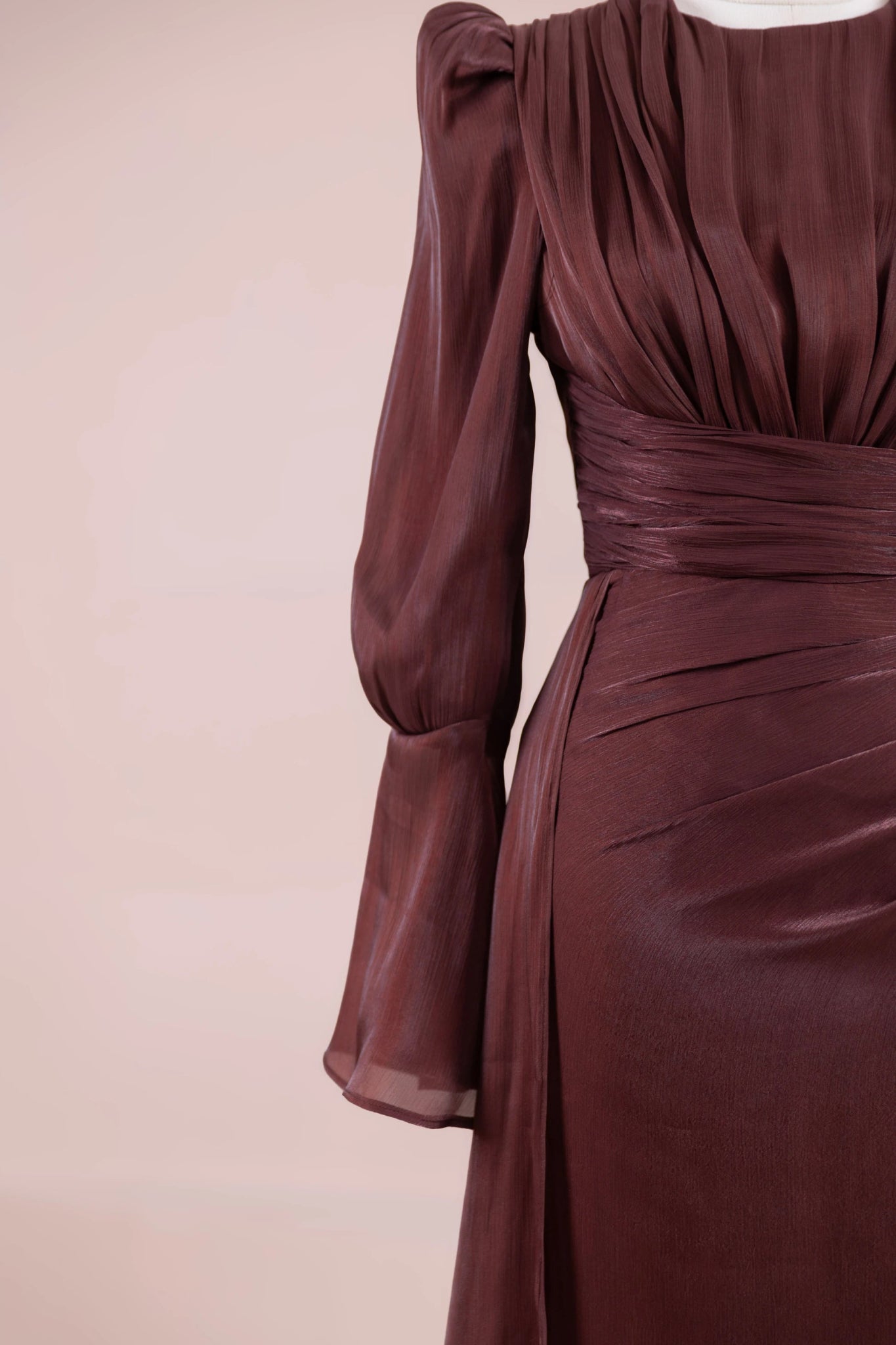 Glamour Tesettür Abiye - FioraofDress - tesettur - abiye - bery burgundy - 38 - hijab - evening - dress