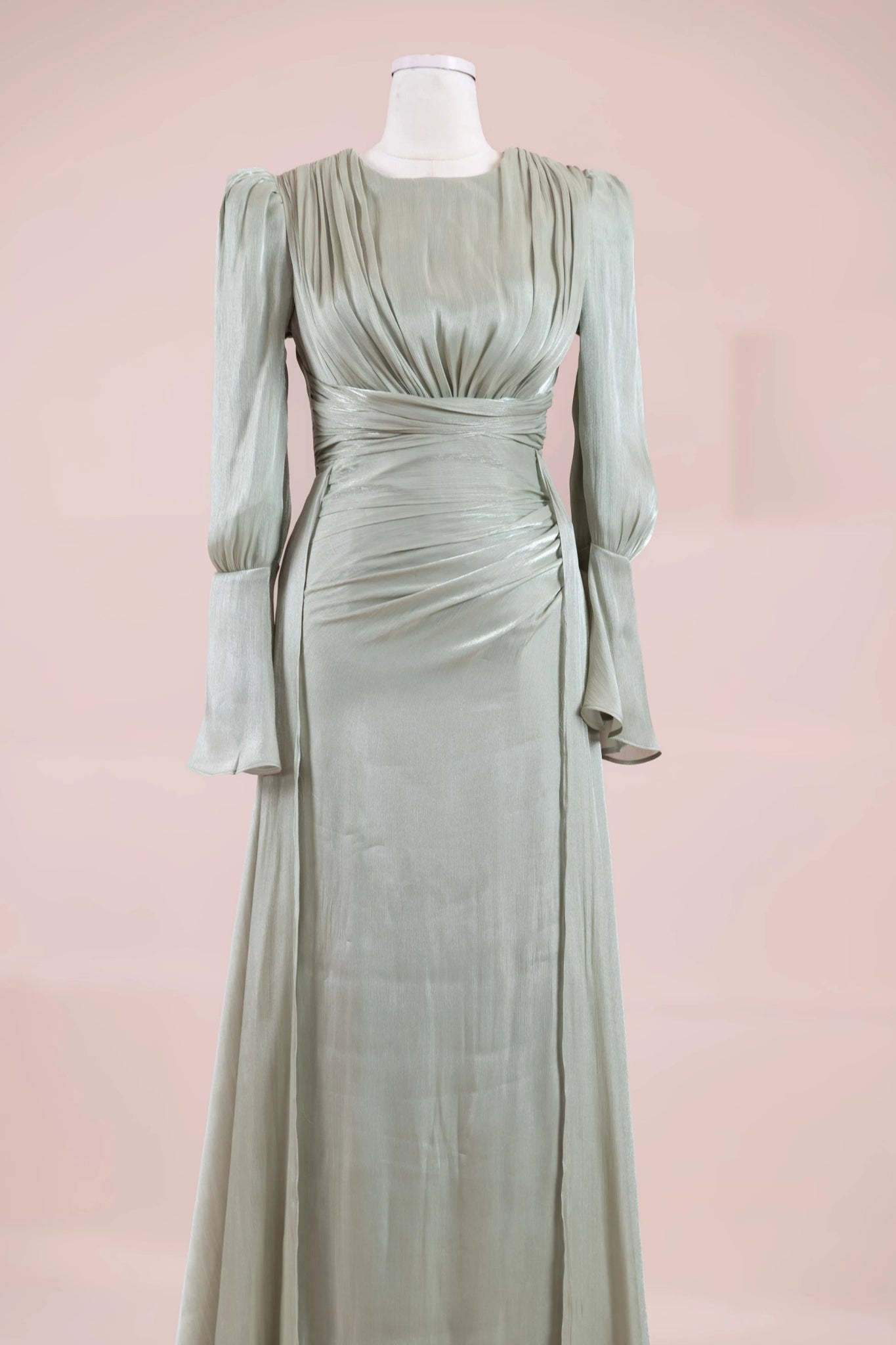 Glamour Tesettür Abiye - FioraofDress - tesettur - abiye - mint - 38 - hijab - evening - dress