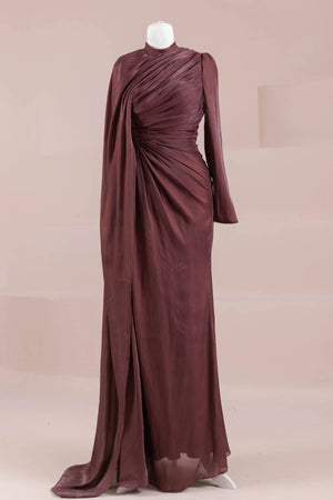 Glory Sade Tesettür Abiye - FioraofDress - tesettur - abiye - bery burgundy - 38 - hijab - evening - dress
