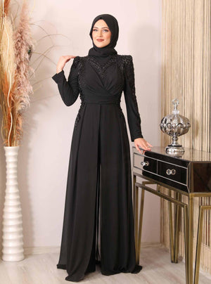 Güneş Tulum Abiye - FioraofDress - tesettur - abiye - lacivert - 48 - hijab - evening - dress