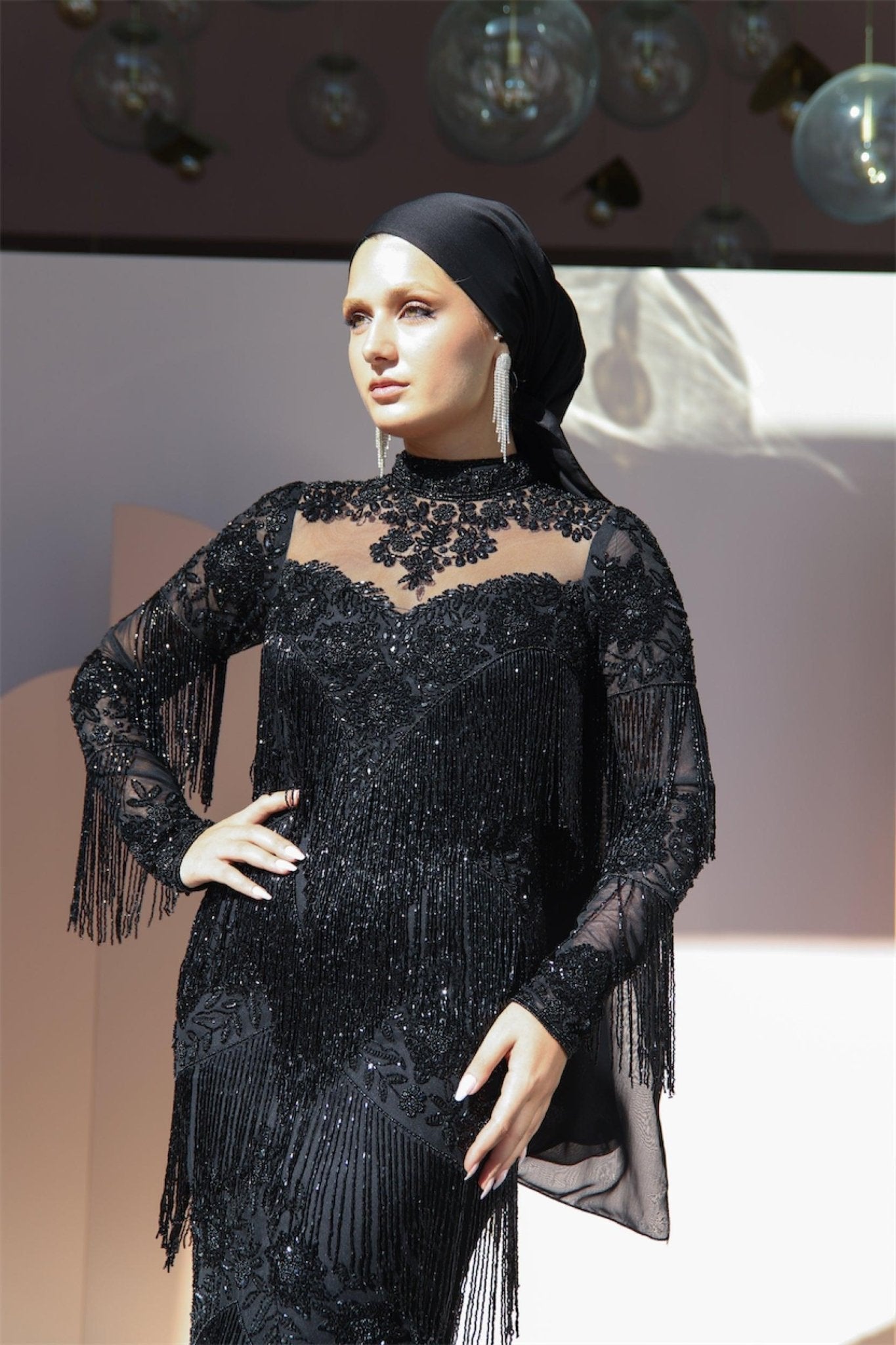 Handmade Embroidered AH1024 - FioraofDress - tesettur - abiye - 48 - hijab - evening - dress